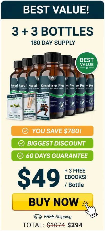 KeraFirm Pro packages 2 bottle 2 plus 1 and 3 plus 3 official price options